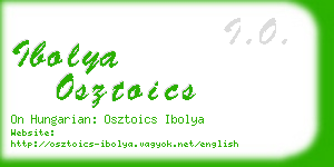 ibolya osztoics business card